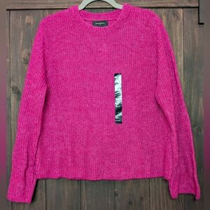 NWT BANANA REPUBLIC Alpaca Wool Blend Crewneck Sweater – L – Raspberry Pink